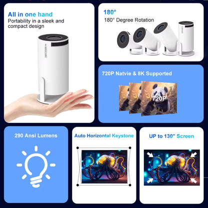 Atmose Ambiance Projector — Cozy Fireplace, Dreamy Scenery & Starry Sky Vibes